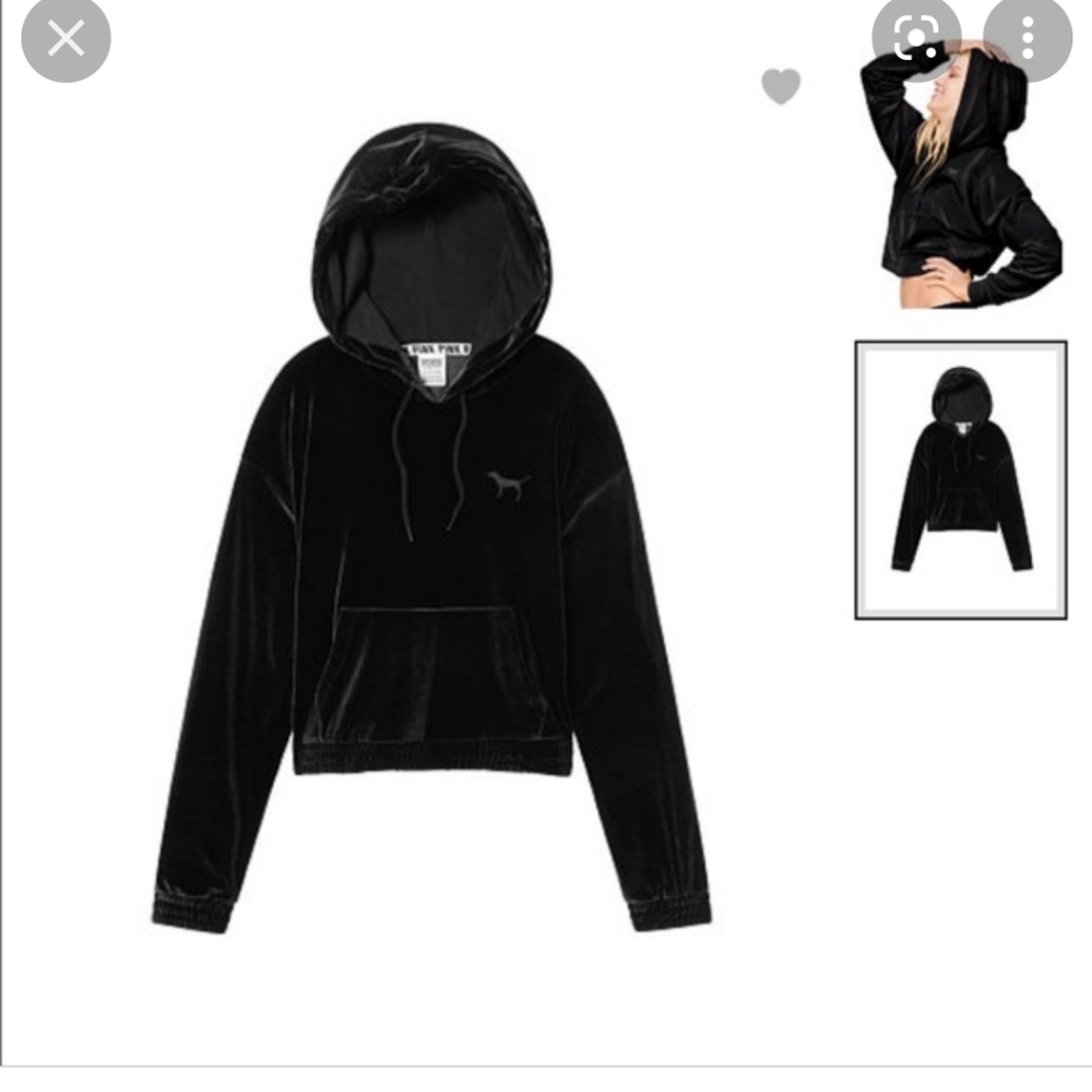 PINK CROP TOP HOODIE